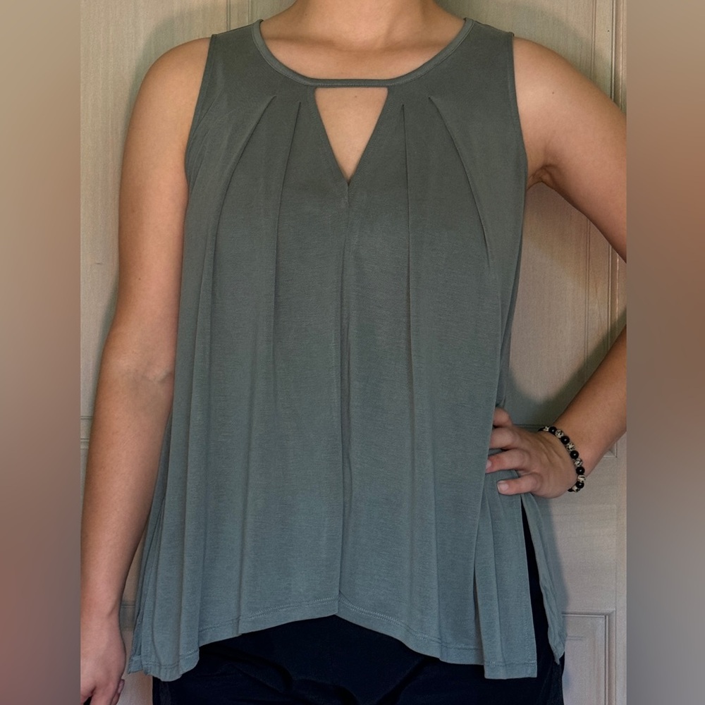 Sage colored Soft loose Flowy Lucky Brand Tank top